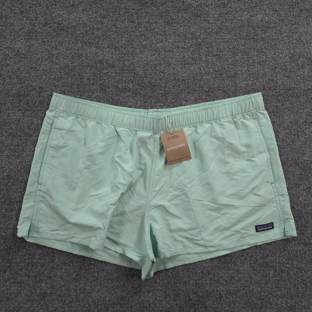 Patagonia Shorts Womens XL Green Barely Baggies 2.5in Swim Hiking Outdoors NEW